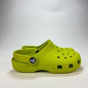 Crocs Classic Clogs Lime Green Slip On Sandals Lightweight 204536 Youth Size 12
